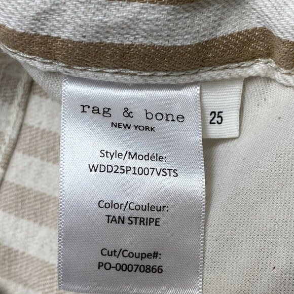 Rag & Bone Women's Shea Relaxed Straight Leg Jeans Tan/Ivory Size 25 - Picture 8 of 12